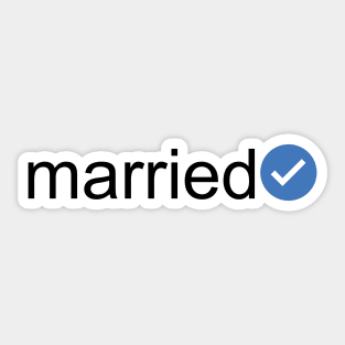 Verified Married (Black Text) Sticker